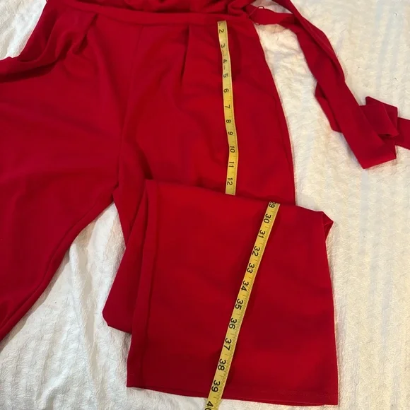 Chic Scarlet Jumpsuit - Picture 9 of 10